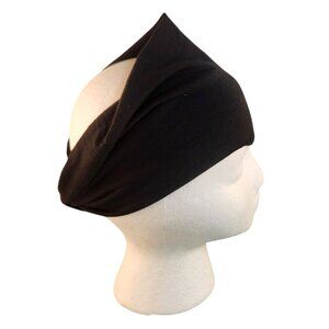 Black Knit Headwrap Hairband Soft Stretchy Headband Fabric Unisex Sweatband